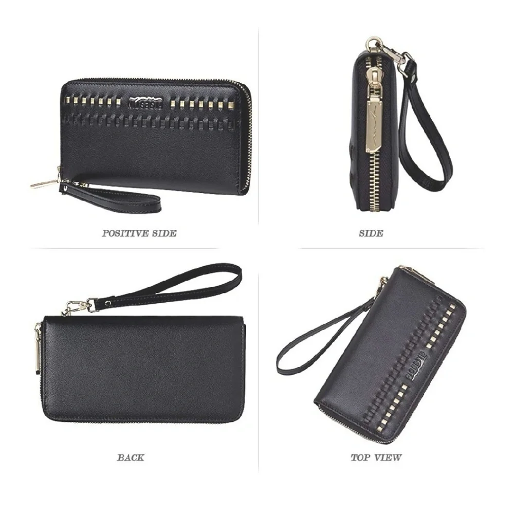 New Black Leather Wallet With Dust Cover